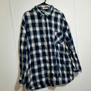 PLAID GREEN BUTTON DOWN SHIRT SIZE 3XL